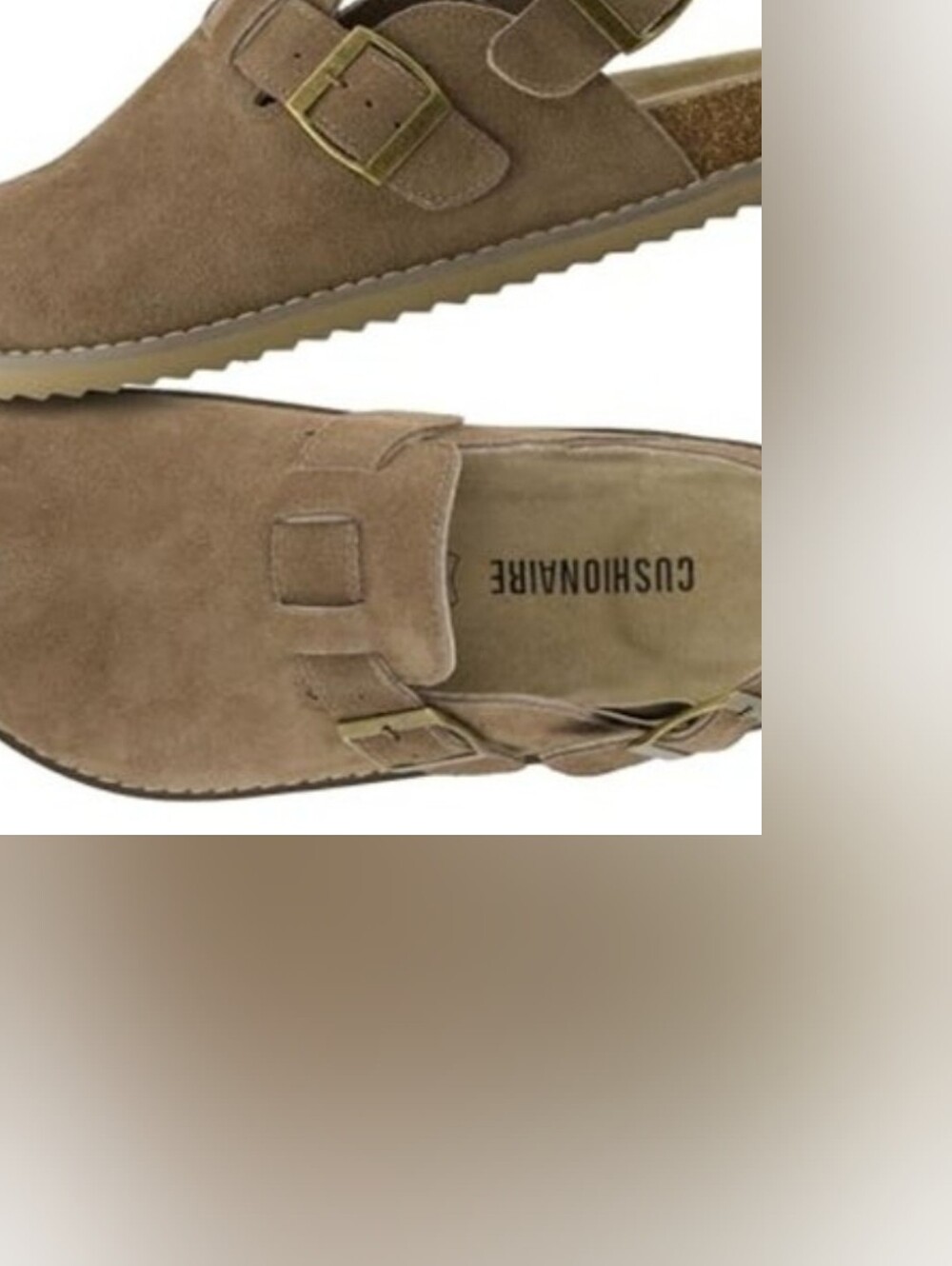 Cushionaire Women's Suede Slip-On Loafers in Taupe